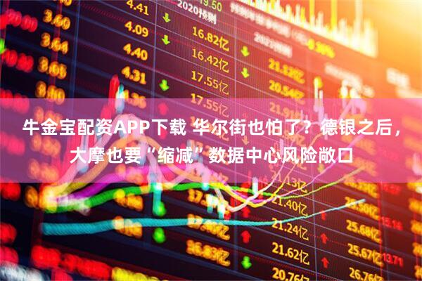牛金宝配资APP下载 华尔街也怕了？德银之后，大摩也要“缩减”数据中心风险敞口