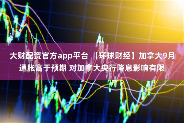 大财配资官方app平台 【环球财经】加拿大9月通胀高于预期 对加拿大央行降息影响有限